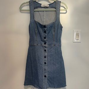 REFORMATION denim button front mini dress SIZE 2